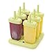 Homiu Formy do Popsicle DIY nieprzywierające funkcje 6-pak łatwe do czyszczenia zawiera tacę kapiącą do zmywarki i zamrażarki bezpieczne stwórz własny (zielony)