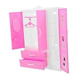 Utilisation polyvalente : pas seulement pour les vêtements de poupée, il peut également stocker de petits accessoires, ce qui en fait un ajout polyvalent à n'importe quelle maison de poupée, accessoires de maison de poupée, armoire à tiroirs de maison de poupée
