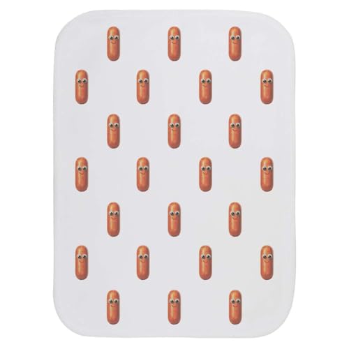 Azeeda 'Funny Sausage Face' Baby Burp/Wash Cloth (BC00035310)