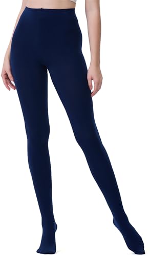 Image of DUCMODA Women's 70D Semi-Opaque Tights High Waist Solid Soft Stretch Pantyhose