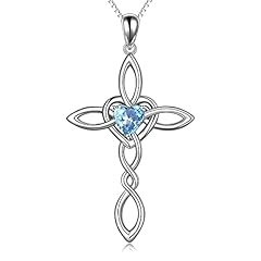 Silver March cross necklace