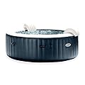 INTEX 28431EP PureSpa Plus Bubble Massage Spa Set: Includes Energy Efficient Spa Cover – 2 Contoured Headrest – LED Light – 6 Person Capacity – 85" x 28"