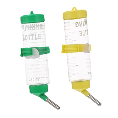 ibasenice 250ml Rabbit Water Feeder Pet Water Bottle Chinchilla Drinking Bottle Guinea Pig Leakproof