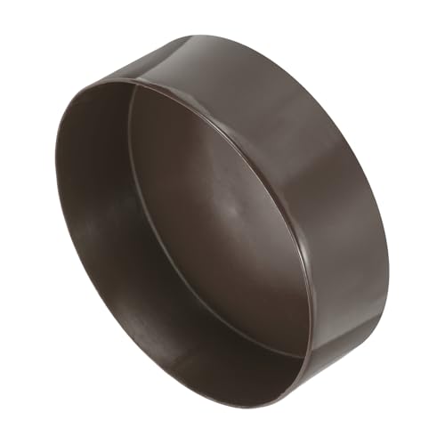 Image of uxcell 2pcs Rubber End Caps 175mm(6 7 /8 Inch) ID x 80mm(3 1 /8 Inch) H Vinyl Round Tube Bolt Cap Cover Screw Thread Protectors Brown