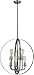 Craftmade 50336-FBBNK Randolph Foyer Pendant, 6-Light 360 Watts, Flat Black/Brushed Polished Nickel
