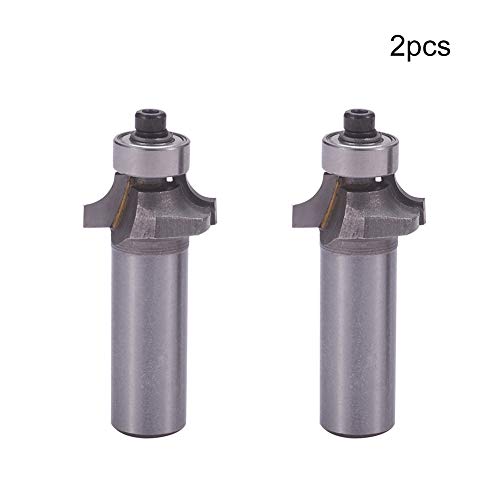 Utoolmart 超硬ルータービット トリマービット 木工ルータービット 1/2X3/8 2本入り 超硬トリマ・ルータービット フォスナービット ランダムカラー 丸面ビットボーズ面工業用 超硬チップコロ フライスカッター 切削工具