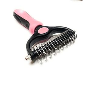   MTL-Undercoat-Rake-Dogs-Cats-Deshedding-Brush-Dematting-Comb-Double-Sided-Professional-Skin-Friendly-Pet-Grooming-Brush-Extra-Wide-No-More-Tangles-Mats-Pink