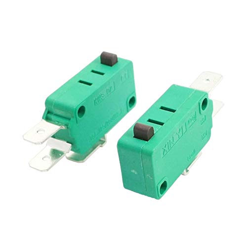 COMEYOU 2 Piezas Microinterruptores AC 16A 125V / 250V Accionador de botón Micro Interruptor de límite KW3-0Z Cover