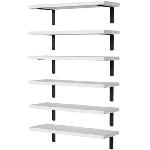 Cpolebev Estantería flotante de madera para decoración de pared y almacenamiento, 1 unidad