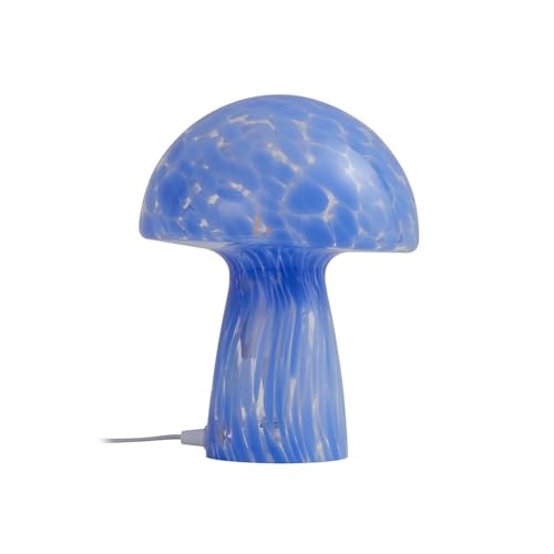 Lindby Lampe à poser Hubi (Moderne) en Bleu Verre e. a. pour Salon & Salle manger (1 lampe,à E27),