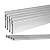 Complete Floor Moulding Kit, 5-5/8in High x 1/2in Proj Baseboard, 3/4in H x 3/4in Proj Quarter Round, Both 8ft Long Mouldings, Unfinished White, High Impact Polystyrene, 4 Pack