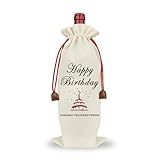 Raisingwell Birthday Wine Bag - Funny Gift for Women & Men, Champagne Gift Set With Drawstring, Party Decorations, Wine Set