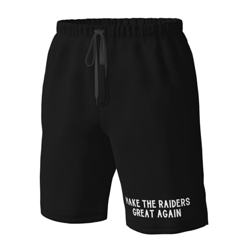 Make The Raiders Great Again Men's Swim Trunks Quick Dry Beach Board Shorts Swimwear Bathing Suits for Holiday Party,4