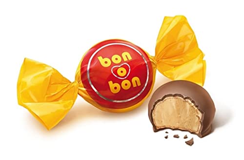 Bon O Bon Bonbons with Peanut Cream Filling and Wafer 450 Grs.Two Pack