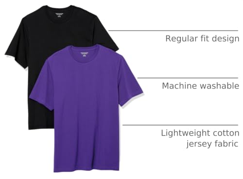Image of Amazon Essentials Men's Slim-Fit Crewneck Short Sleeve Cotton T-Shirts