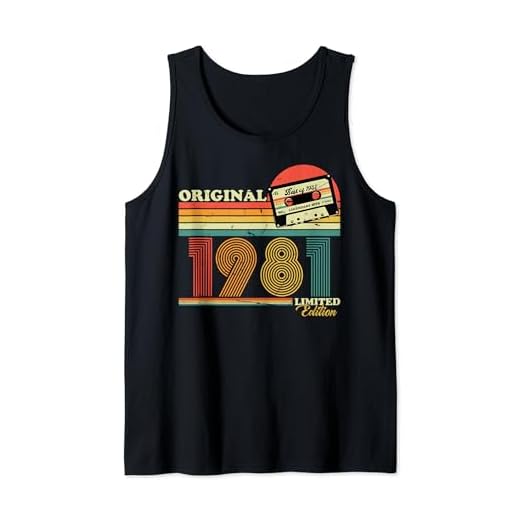 1981 vintage cumpleaños retro edición limitada hombres mujer regalo Camiseta sin Mangas