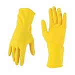 MAMISON 10 Pack Simple and Short Hands Gloves, Reusable Non-Slip Rubber Gloves Large Size