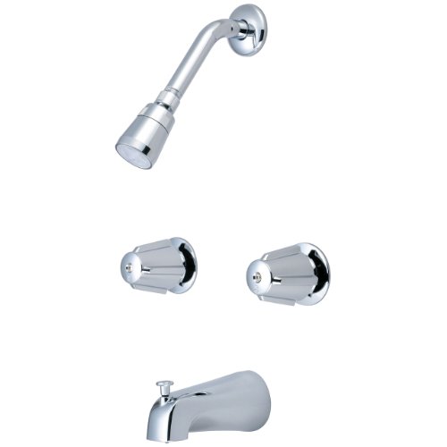 Olympia Faucets P-1210 Two Handle Tub/Shower Set, Chrome Finish