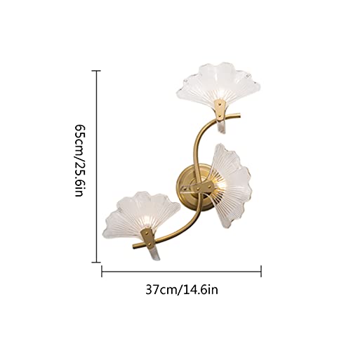 Lámpara de pared creativa de ginkgo para iluminar tu salón moderno 2