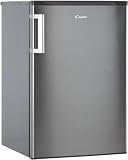 Candy COHS 45EXH - Frigorífico Mini con Congelador, Bajo Encimera, Altura 85cm, 109L, Tecnología Estática, Cajón Verdulero, Temperatura Regulable, Iluminación LED, 40DB, Inox