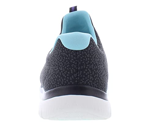 Skechers Sp Sum Fresh Take Wide Wide Womens Shoes Size 5.5, Color: Black/LT Blue