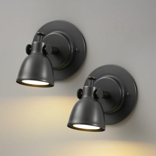 Mazu house Black Wall Sconces Set of 2 Hardwired - Brass Matte Dimmable Indoor Small Bell Lights Fixtures Decor Set of Two for Bathroom Vanity Bedroom Bedside Hallway Living Room Kitchen Picture Lamp