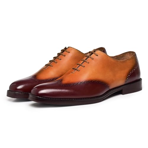 Image of Lethato Handcrafted Wholecut Oxford Men's Genuine Leather Lace Up Dress Shoes