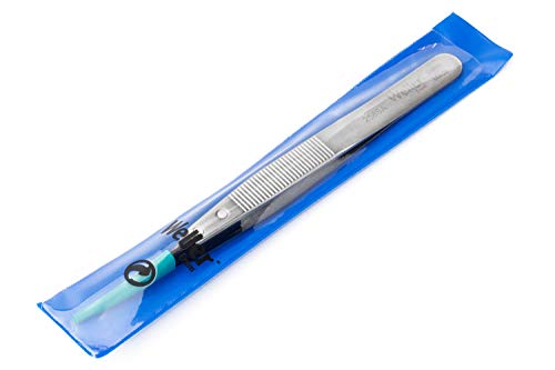 Weller Erem 258SA Precision Tweezers with Pointed Synthetic Tips and Serrated Finger Grips for Secure Handling 120mm - Image 4