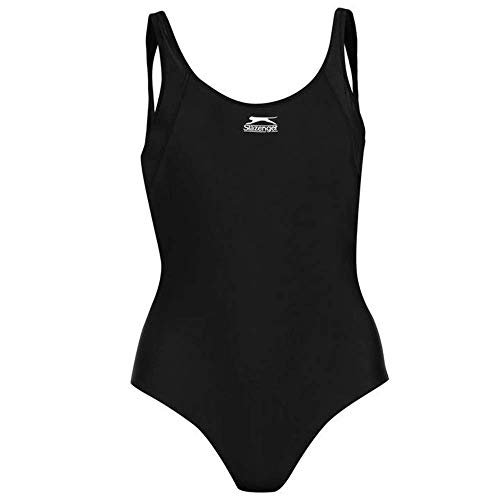 Price comparison product image Ladies SLAZENGER Support Swimsuit / Swimming Costume - Black - Size 14