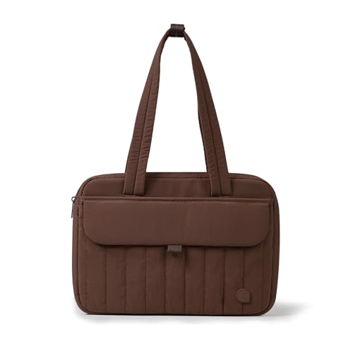 AJI Laptop Bag Laptop Sleeve: Laptop Bag Women Fit 14 Inch - Laptop Case Shoulder Bag For Women Lightweight Water-Resistant Laptop Protection For Travel Work Leisure (Hazelnut Brown)