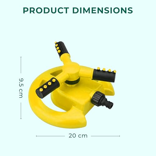 Image of Roots & Leaf 360 Automatic Rotating Garden Sprinkler with 45 Adjustable Arms | Durable ABS Material | Coverage up to 32 Feet | for Efficient Watering in Gardens and Lawns (Pack of 2)