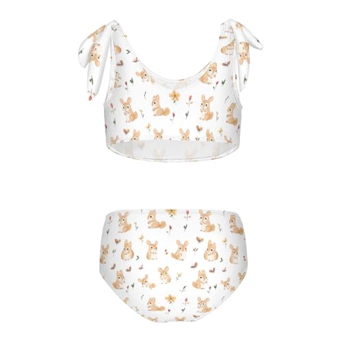 KLL Girls Bathing Suits Cute Tankini Bikini Set with Adjustable Strap2