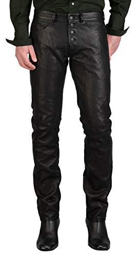 Men's Leather Pant Trouser Genuine Lambskin Real Leather Casual Pant PM036
