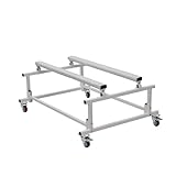 LALFPET Watercraft PWC Dolly, 1000Lb Capacity Jet Ski Dolly Stand, Watercraft Cart Adjustable Bunks with 4 Casters & 2 Brakes, Dock Slipway Cart for Ski Boat Fishing Boat Sailboat, White