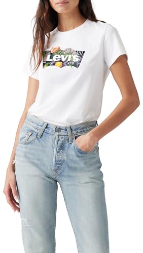 Levi's Women's The Perfect Tee Neutrals T-Shirt, Lse_Bw Floral Fill B, Medium