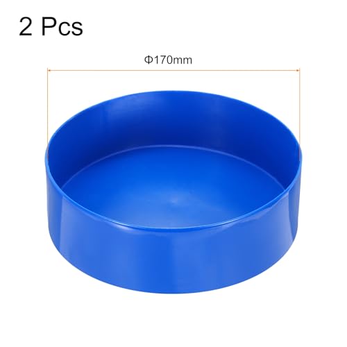 Image of uxcell 2pcs Rubber End Caps 170mm(6 11 /16 Inch) ID x 50mm(2 Inch) H Vinyl Round Tube Bolt Cap Cover Screw Thread Protectors Blue