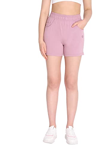 Image of CHKOKKO Women's Regular Cotton Regular Fit Plain Shorts for Women