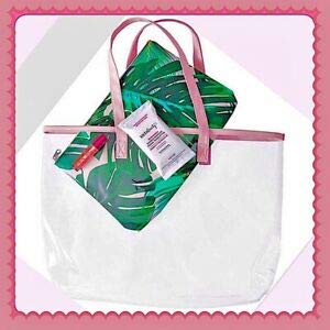 ULTA 4-piece Beauty Set: Large Clear Tote Bag, Travel Zip Bag, Makeup  Remover Towelettes, and Lip Gloss