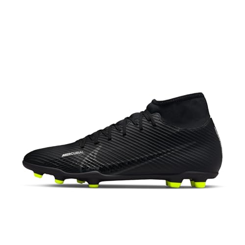 NIKE Mercurial Superfly 9 Club FG/MG, Sneaker Hombre, Black Dk Smoke Grey Sumita de Tono Blanco, 37.5 EU