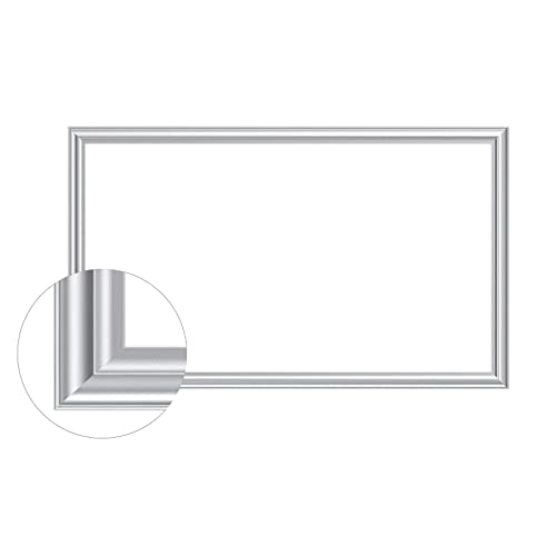 Intec brackets - Gebürsteter silberfarbener Art-Deco-TV-Rahmen, exklusiv für Samsung The Frame 43 Zoll Fernseher