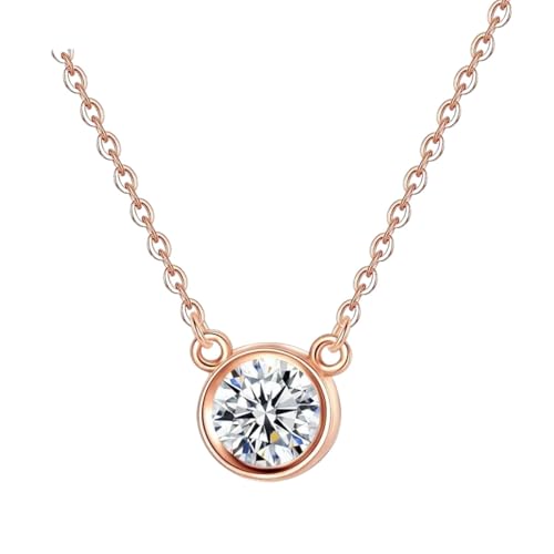 Collier d'amitié de luxe en argent avec pendentif chance ronde CZ pour elle