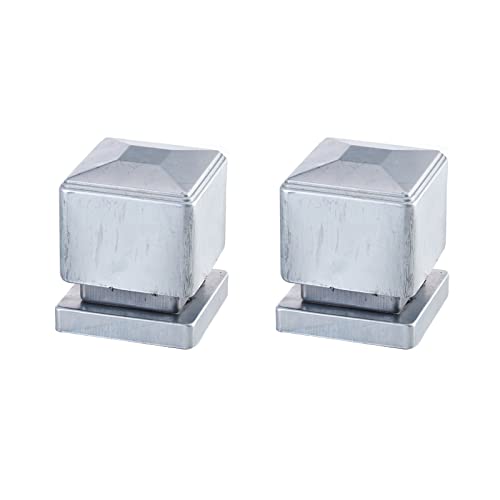 Set mit 2 dekorativen Metall-Zaunpfostenkappen, 120 mm, Eisen-Endstücke für Garten und Hof, stilvolles Outdoor-Zaunzubehör, wetterbeständig