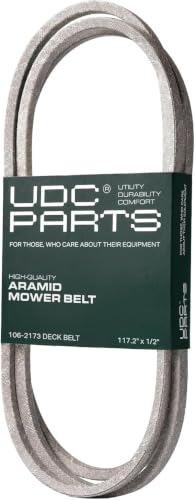UDC Parts Deck Belt 106-2173 Replacement for Toro TimeCutter, 117.2" x 1/2"