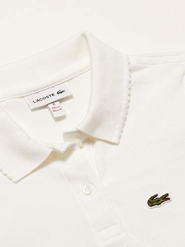 Polo Regular Fit, Lacoste, Infantil Unissex, Branco, 12 anos