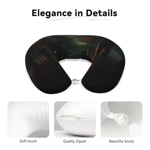 Almohada de espuma viscoelástica para cuello de viaje miniatura 4