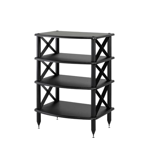 Pangea Audio Vulcan X Four Shelf Audio Rack Media Stand, and Comp...