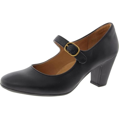 Sofft® Leslie Pump Sandals for Women – Leather Upper and Lining – Piping Details – Square Toe Silhouette