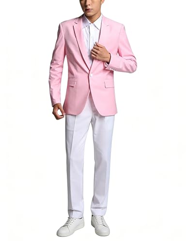 Veste Blazer Homme Chic Un Bouton Idéal pour un Dîner au Restaurant ou une Sortie