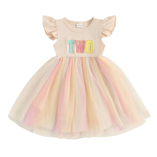 Baby Girls My 1st Birthday Outfits One Romper Two/Three Tutu Skirt Ruffle Embroidery Letter Summer Clothes