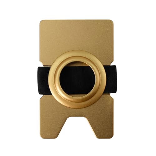 Pop-Up Wallet Expansion Pack – Airtag Clip, Cash Strap & Aluminum Card Plate for Extra Cards & Organized Bills (Gold)